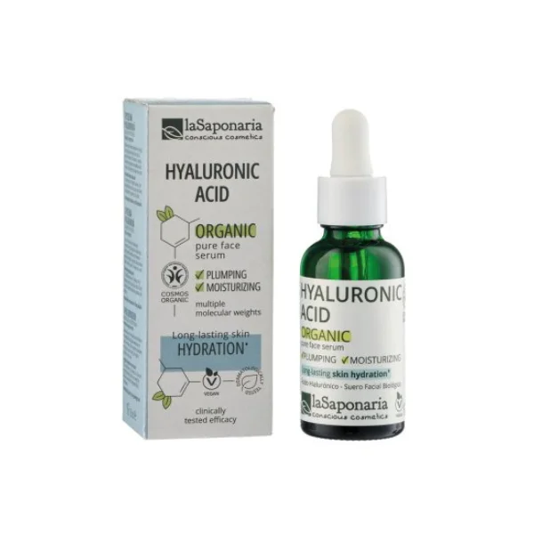 laSaponaria Gezichtsserum - Hyaluronzuur BIO (30 ml) - hydrateert en verstevigt de huid