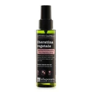 laSaponaria Plantaardige keratine voor het haar - actieve herstructurerende en volumegevende spray (100 ml) - geschikt voor beschadigd en fijn haar