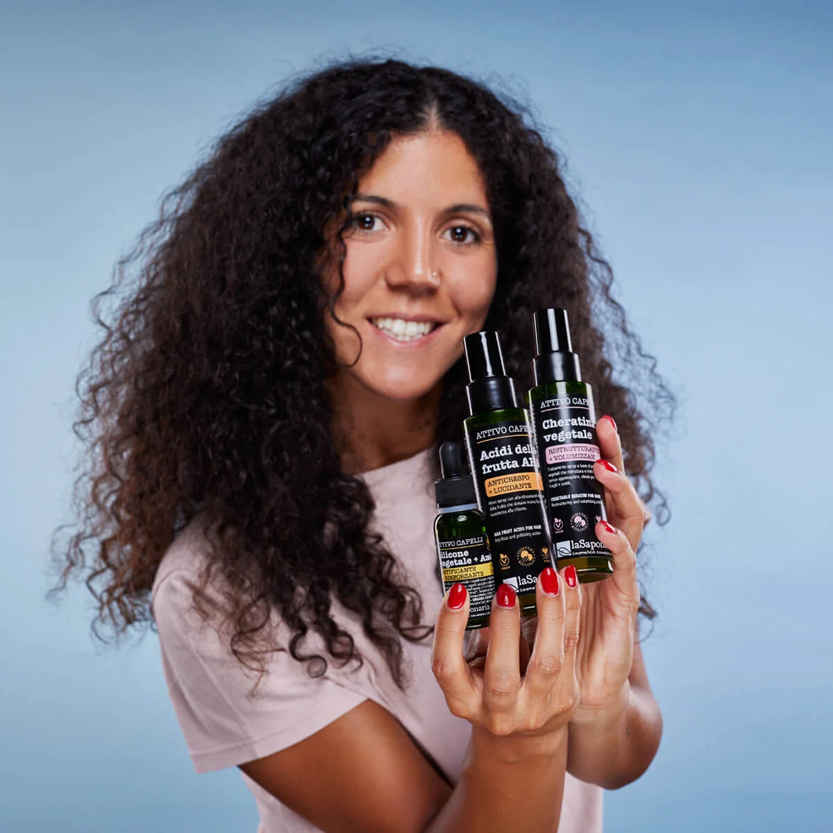 laSaponaria Plantaardige keratine voor het haar - actieve herstructurerende en volumegevende spray (100 ml) - geschikt voor beschadigd en fijn haar