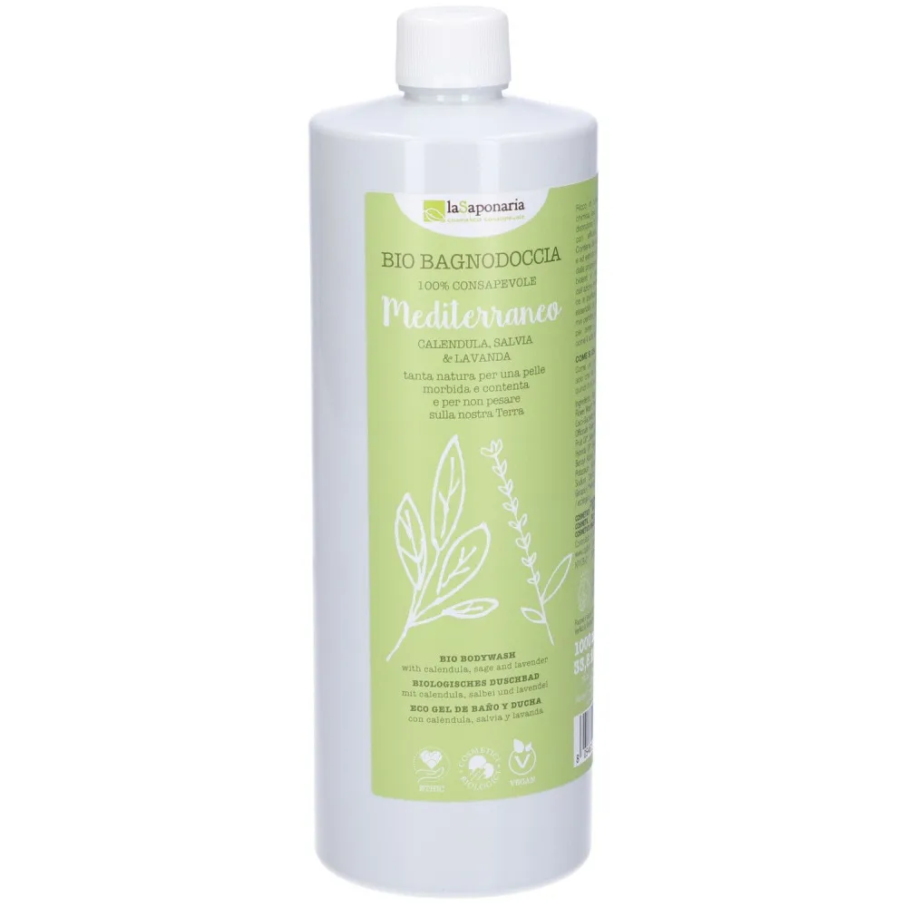 laSaponaria Mediterrane douchegel BIO Maxi (1 l) - met mediterrane kruiden