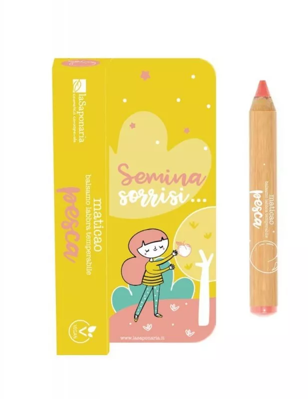 laSaponaria Getinte lippenbalsem in potloodvorm Maticao - Perzik (2,5 g)
