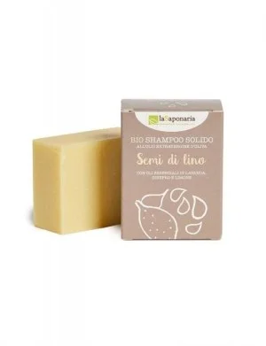 laSaponaria Vaste 2-in-1 zeep voor lichaam en haar met BIO-lijnzaadolie (100 g) - in papieren verpakking