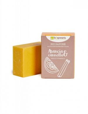 Vaste olijfzeep BIO - Sinaasappel en kaneel (100 g)