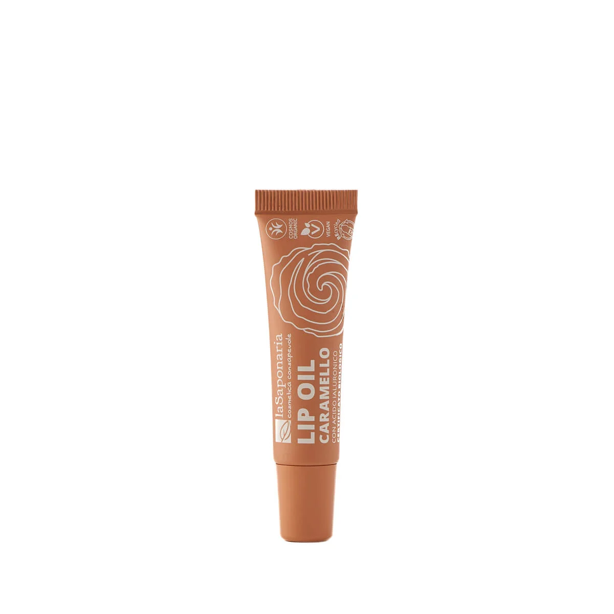 laSaponaria Voedende lipolie met biologische karamel - Warm Nude (12 ml) - voor glanzende en intens gevoede lippen