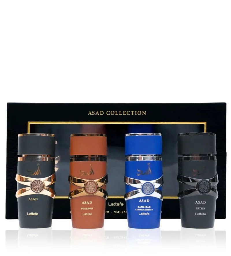 Asad Collection geschenkset Asad 25 ml + eau de parfum Asad Bourbon 25 ml + eau de parfum Asad Zanzibar 25 ml + eau de parfum Asad Elixir voor mannen