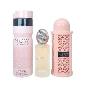 Lattafa Rave Now Women geschenkset - + Haarmist 50 ml + Geparfumeerde Spray 200 ml parfumwater