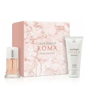 Laura Biagiotti Roma Fiori Bianchi 25 ml + bodylotion eau de toilette voor dames