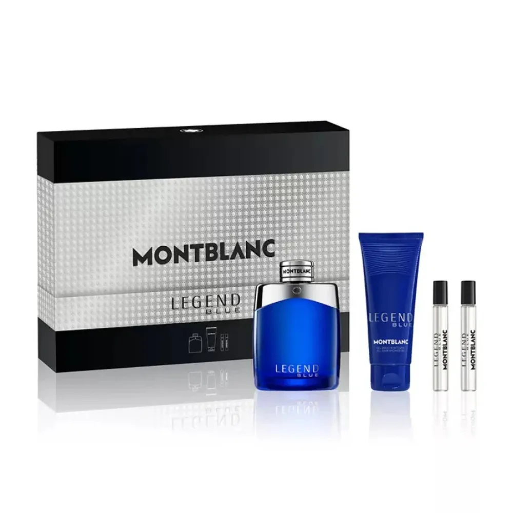 Legend Blue 100 ml + SG voor lichaam en haar 100 ml + EDP MINI 2 x eau de parfum voor heren 8 ml