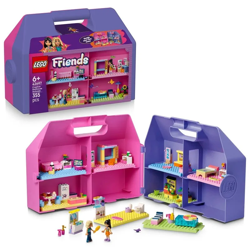 Friends 42697 Creatieve koffer en poppenhuis