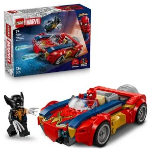 LEGO® ǀ Marvel 76336 Spider-Man en auto vs. Venomized Wolverine
