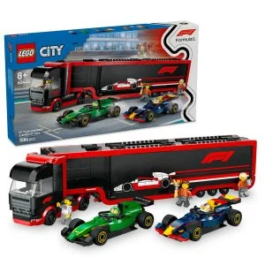 LEGO® City 60445 F1®-vrachtwagen met F1®-auto's RB20 en AMR24
