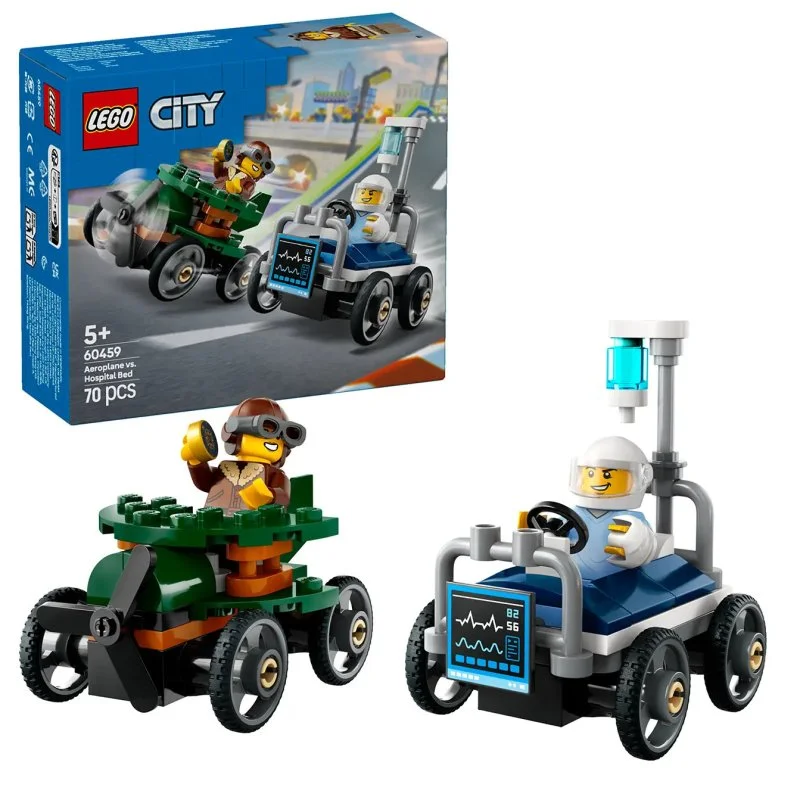 City 60459 Racepakket: Vliegtuig vs. ziekenhuisbed