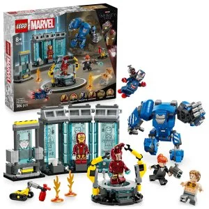 LEGO® Marvel 76315 Iron Man en zijn laboratorium: Hal van pantserpakken