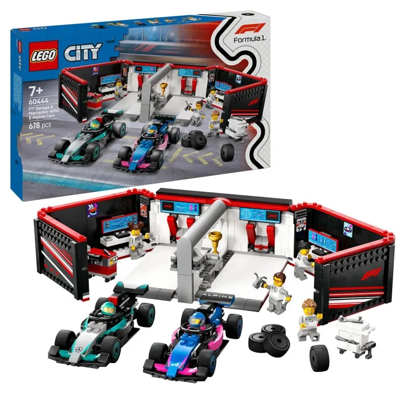 City 60444 F1®-garage en auto's van Mercedes-AMG en Alpine