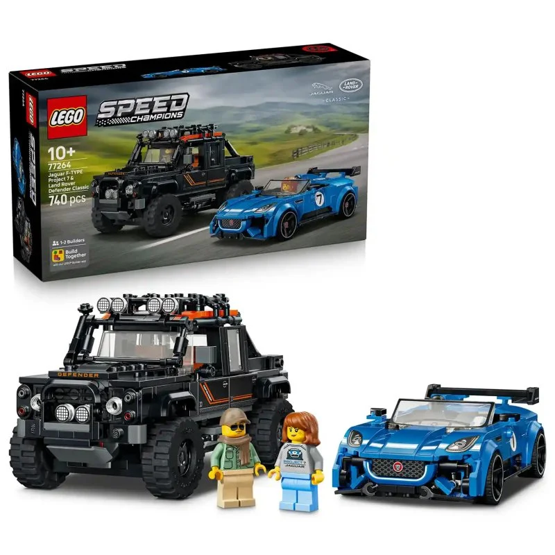 Speed Champions 77264 Jaguar Project 7 en Land Rover Defender