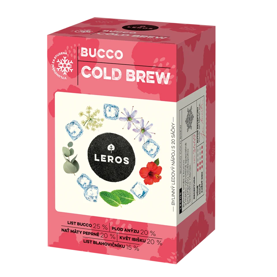 LEROS Kruidenmengsel Bucco Cold Brew - theezakjes (20 x 1,5 g) - voor het bereiden van ijsthee