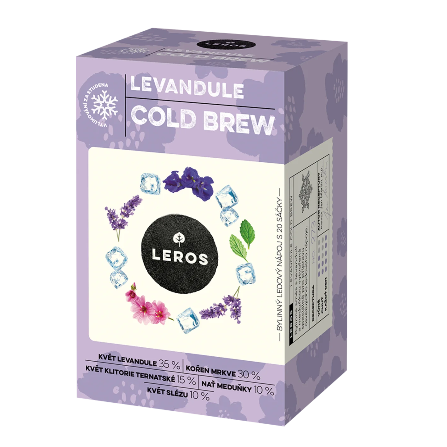 LEROS Kruidenmelange Lavendel Cold Brew - theezakjes (20 x 1,2 g) - voor het bereiden van ijsthee