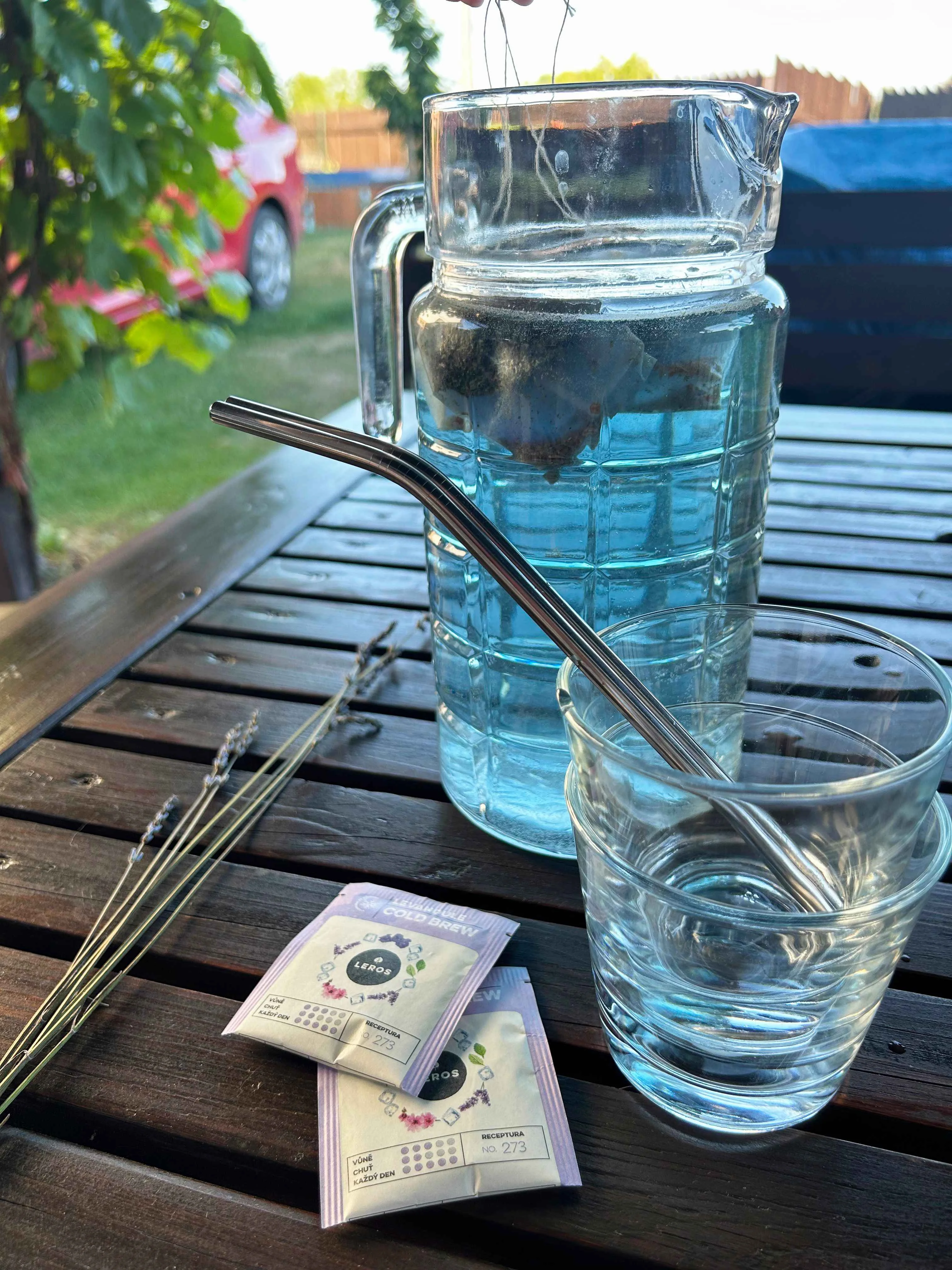 LEROS Kruidenmelange Lavendel Cold Brew - theezakjes (20 x 1,2 g) - voor het bereiden van ijsthee