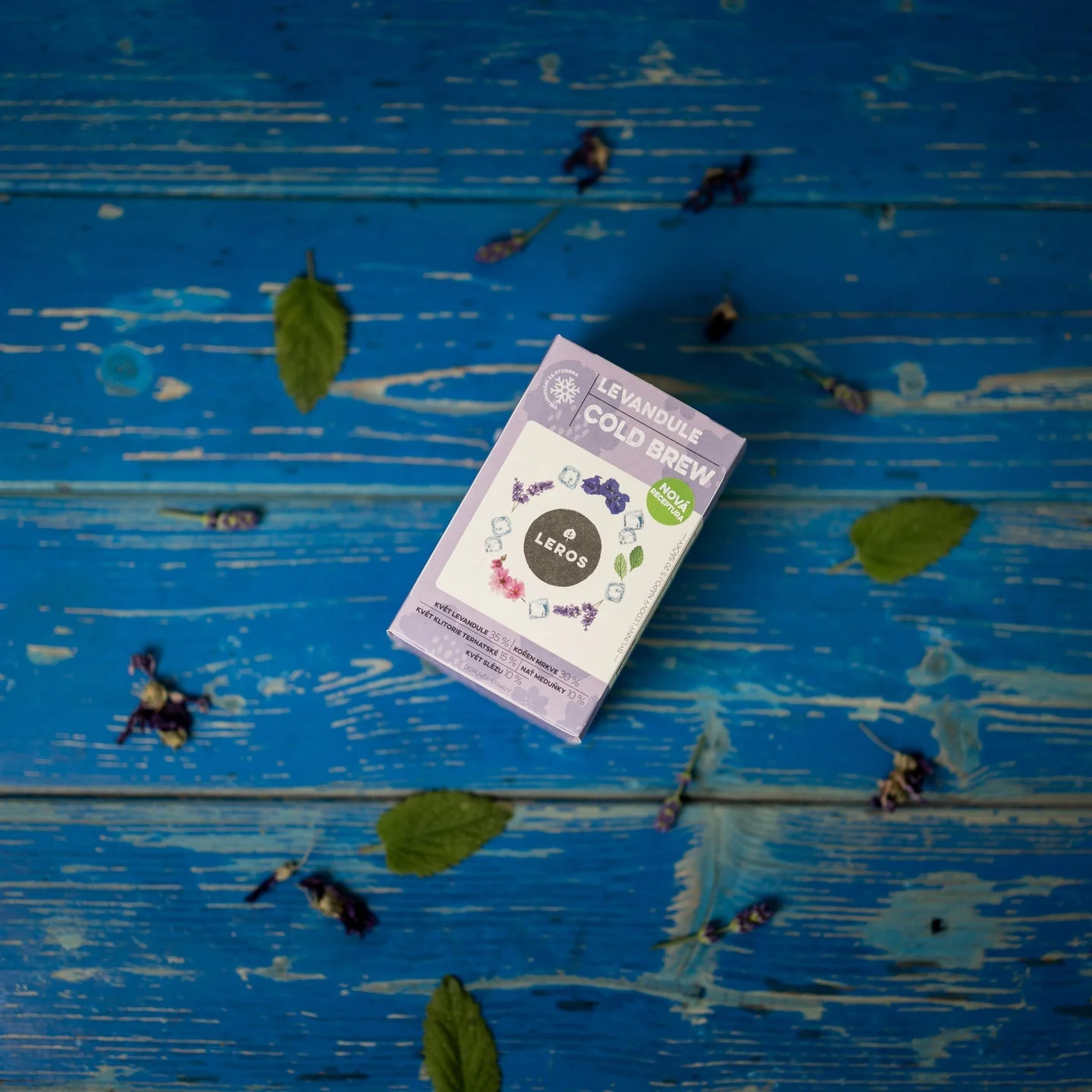 LEROS Kruidenmelange Lavendel Cold Brew - theezakjes (20 x 1,2 g) - voor het bereiden van ijsthee