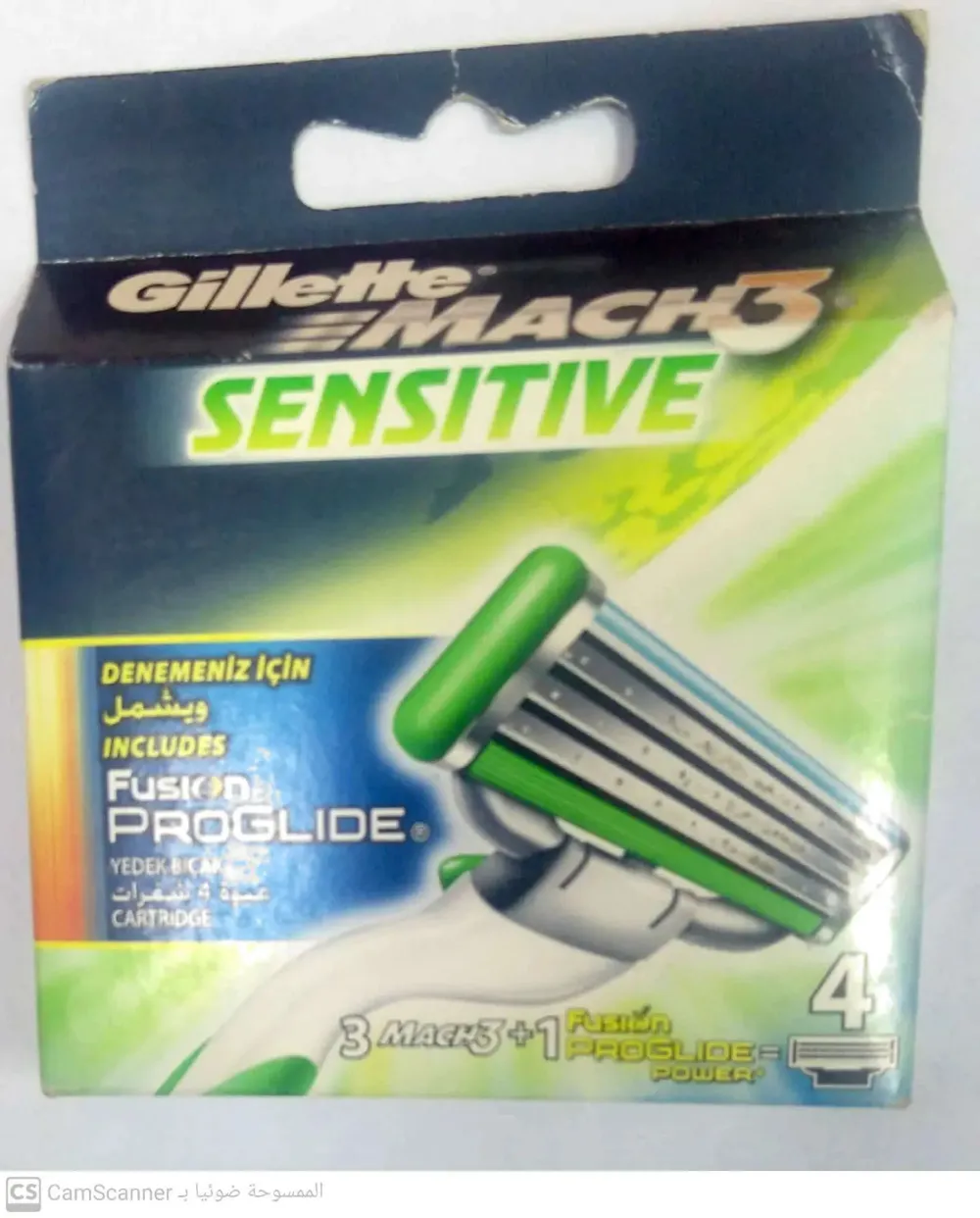 Mach3 Sensitive navulmesjes 4 stuks voor mannen