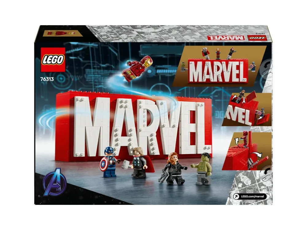 Marvel 76313 MARVEL-logo en minifiguren