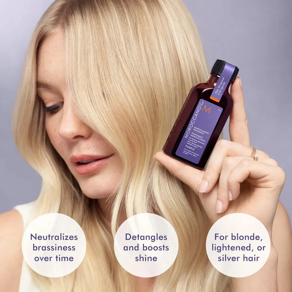 Treatment Purple haarolie voor blond, geblondeerd of zilverkleurig haar 50 ml