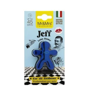 Mr&Mrs Fragrance Jeff Chrome Lotus Flowers autoluchtverfrisser blauw