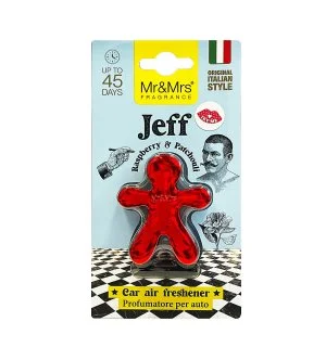 Mr&Mrs Fragrance Jeff Chrome Framboos & Patchouli autoparfum rood