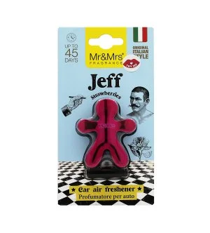 Mr&Mrs Fragrance Jeff Chrome Strawberries autoluchtverfrisser fuchsia