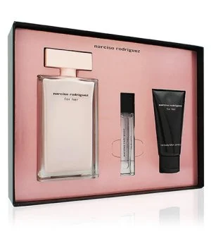 Narciso Rodriguez For Her 2024 geschenkset 100 ml + bodylotion 50 ml + eau de parfum eau de parfum voor vrouwen
