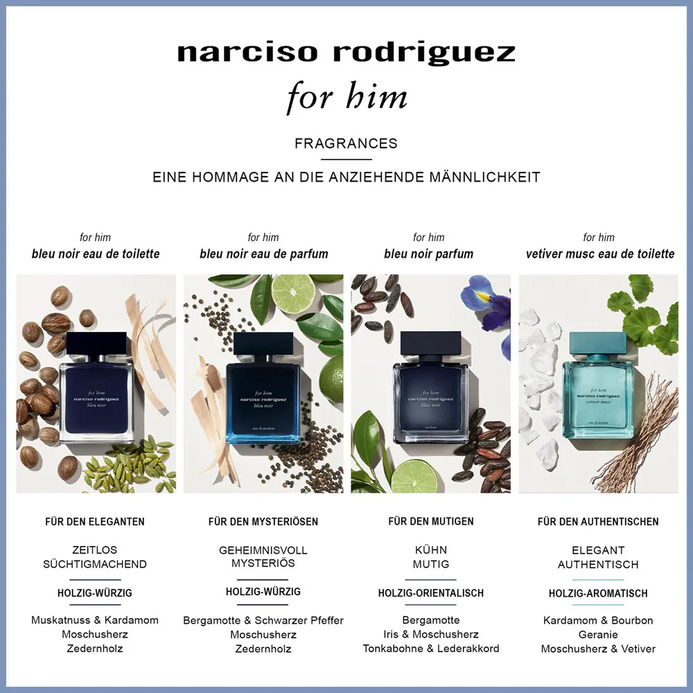 For Him Bleu Noir eau de parfum voor mannen 100 ml