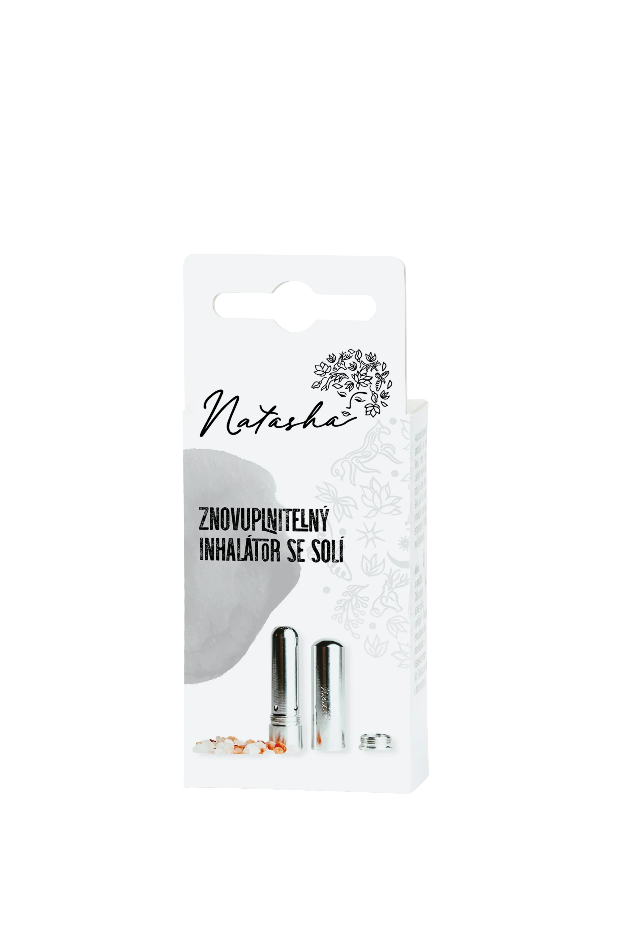 Natasha Navulbare metalen inhalator met zout (1 st.) - praktisch en elegant