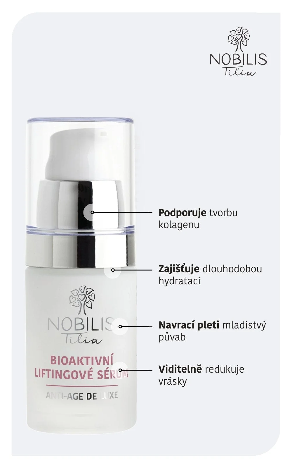 Nobilis Tilia Bioactief liftend serum (15 ml) - voor rijpe huid en pigmentvlekken