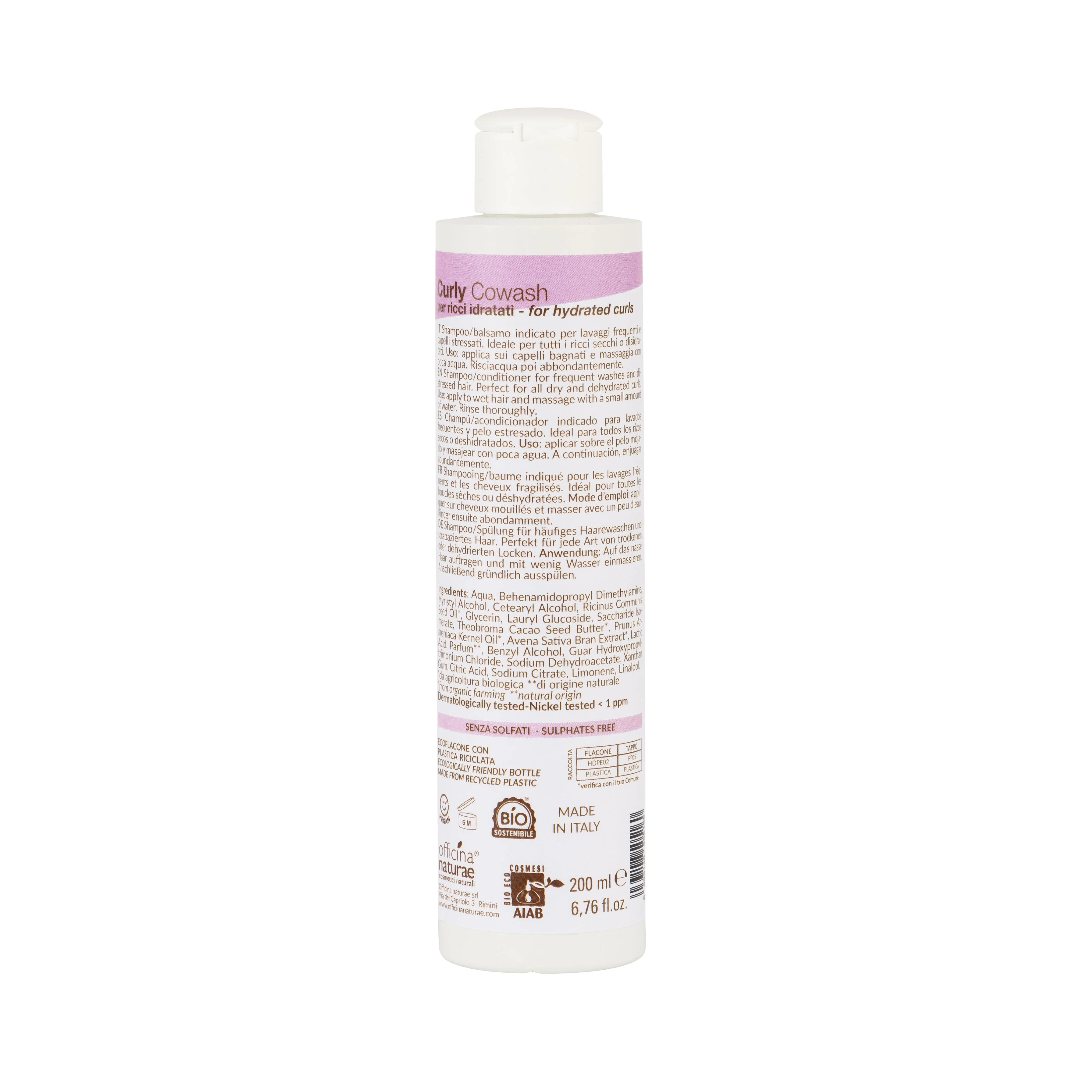 Officina Naturae Hydraterende co-wash voor krullend haar (200 ml) - voor zacht, glanzend en gemakkelijk te stylen haar