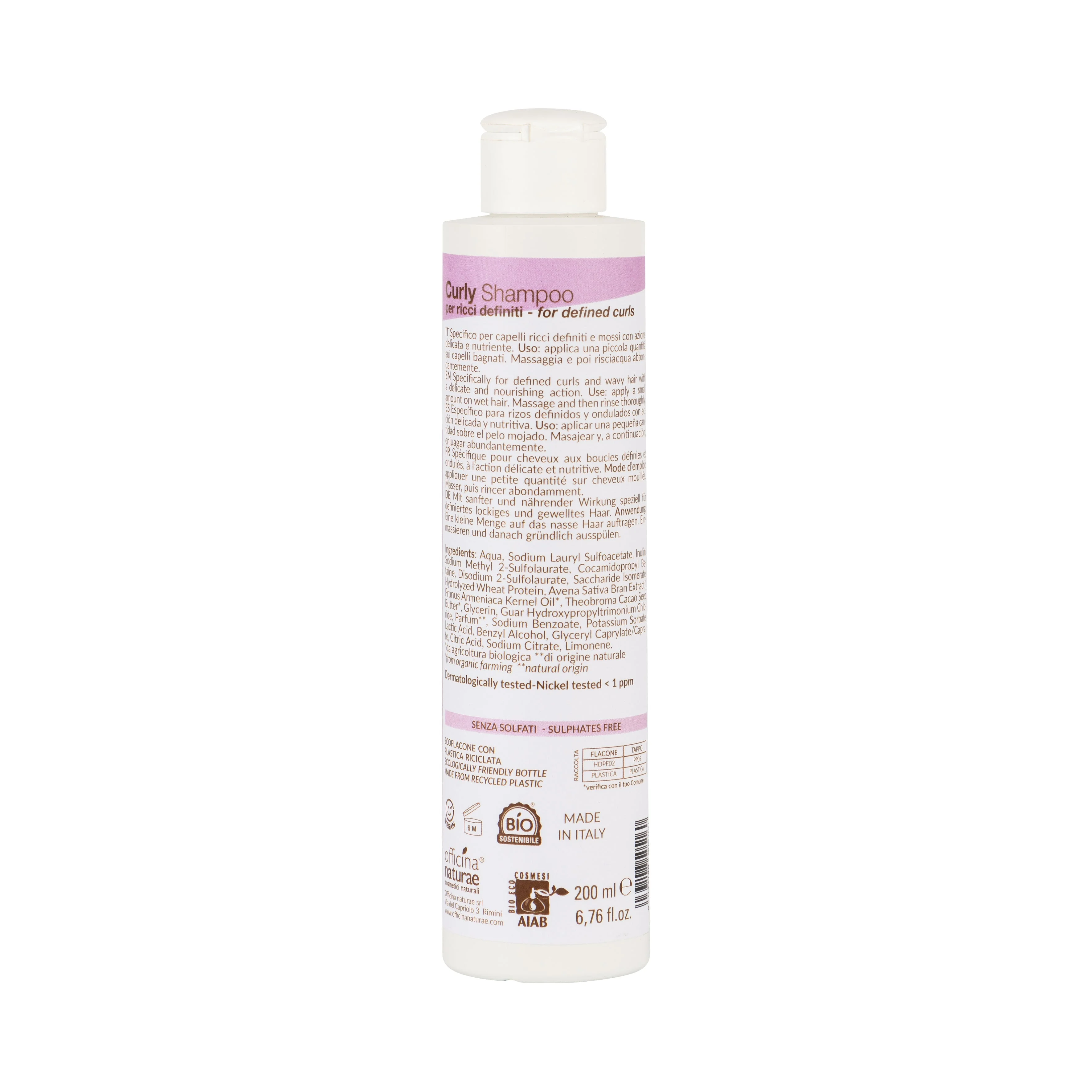 Officina Naturae Verzorgende shampoo voor zachte en gedefinieerde krullen (200 ml) - definieert en verzacht je krullen