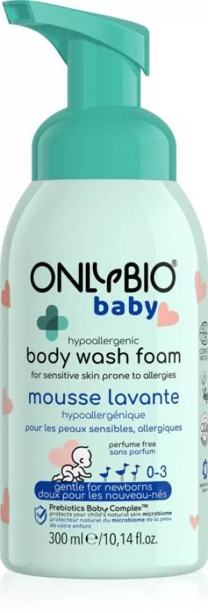 OnlyBio Hypoallergeen wasschuim voor baby's (300 ml) - geschikt vanaf de geboorte