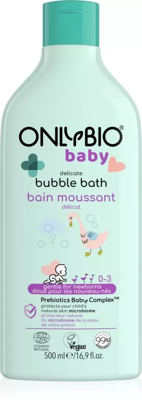 OnlyBio Zacht badschuim voor baby's (500 ml)
