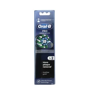 Oral-B Pro Cross Action vervangende opzetborstels 2 stuks Black