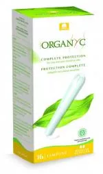 Organyc Tampons met inbrenghuls Regular (16 stuks) - 100% bio-katoen, 2 druppels