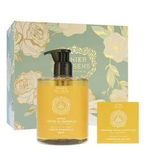Panier Des Sens Regenerating Honey geschenkset vloeibare zeep + vaste shampoo voor droog haar 75 g