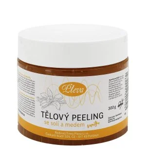 Pleva Exfoliërende lichaamsscrub met honing en zout (vanille) 300 g