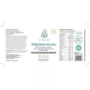 Cytoplan Pregna-Plan Multivitamine voor zwangere vrouwen en moeders die borstvoeding geven, 60 tabletten