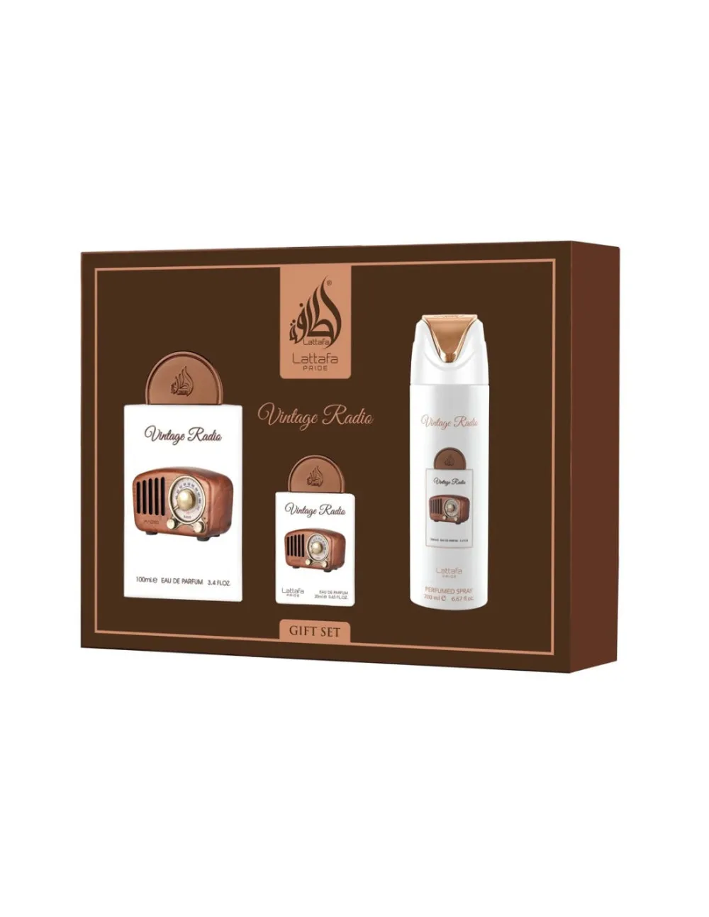 Pride Vintage Radio EDP 100 ml + EDP 20 ml + lichaamsspray 200 ml UNISEX 1 ks