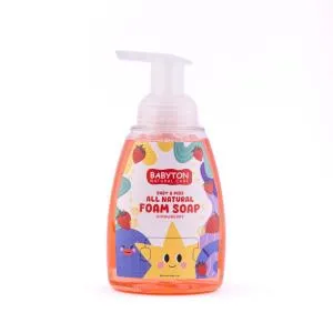 Babyton Natuurlijk schuim handzeep Aardbei 350 ml