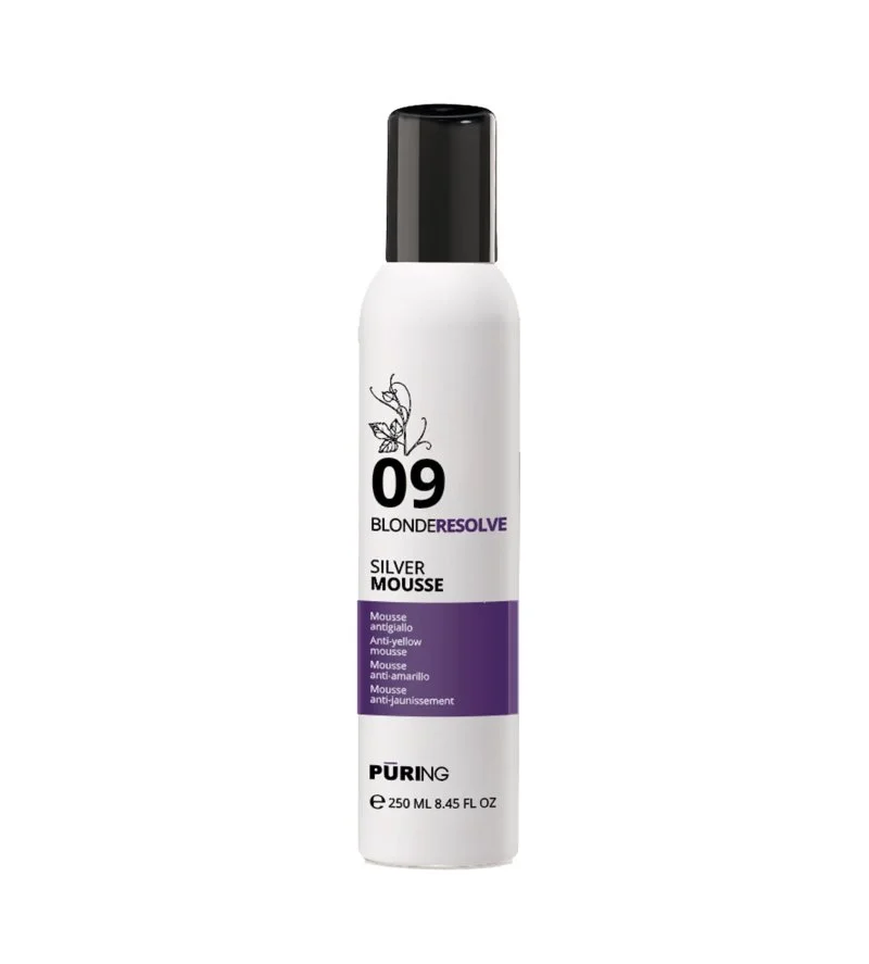 09 BlondeResolve Silver Mousse leave-in neutraliserend schuim voor blond, grijs en geblondeerd haar 250 ml
