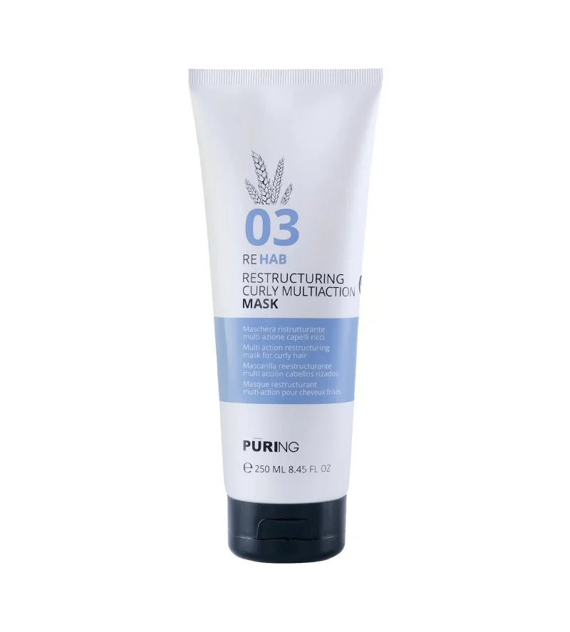 03 Rehab Restructuring Curly Multi Action Mask intensief hydraterend masker voor krullend, golvend en pluizig haar 250 ml