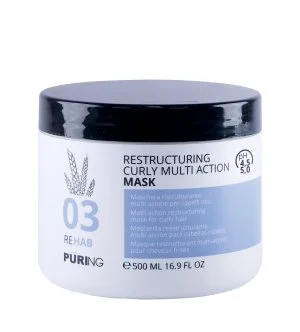PURING 03 Rehab Restructuring Curly Multi Action Mask intensief hydraterend masker voor krullend, golvend en pluizig haar