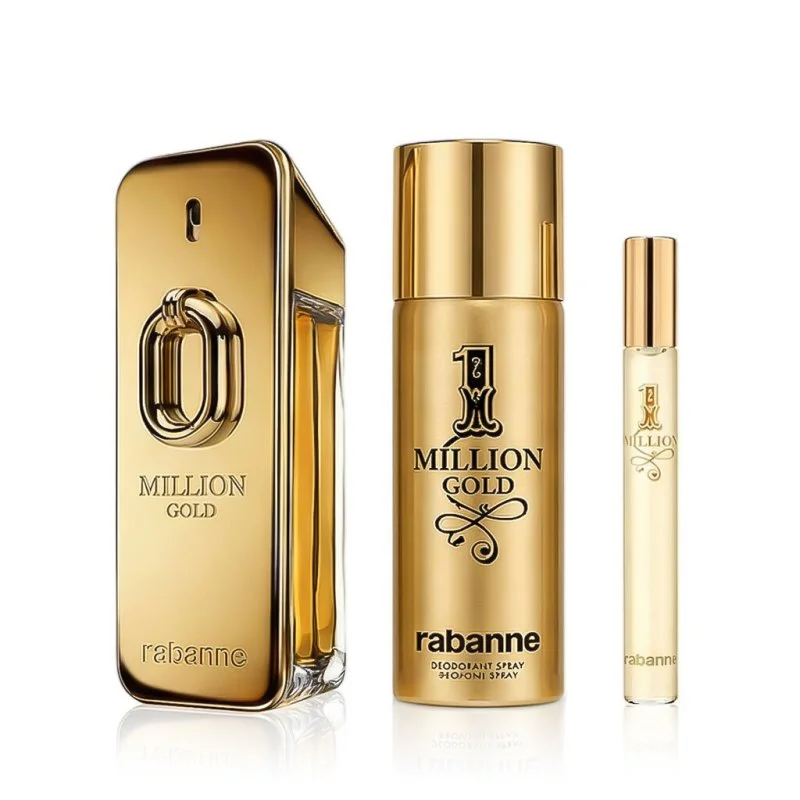 Million Gold Intense 100 ml + EDT MINI 1 Milion 10 ml + DEO spray eau de parfum voor heren 150 ml