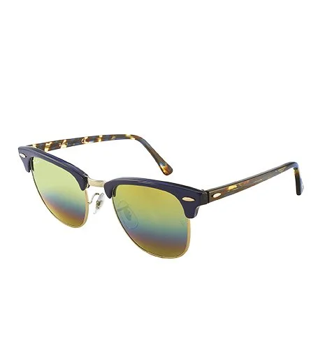 RB3016F Clubmaster zonnebril 55x19x145 mm regenboog unisex