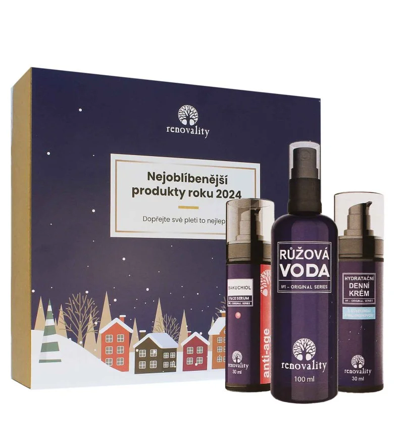 Original Series populairste producten van 2024 Bakuchiol-serum 30 ml + rozenwater 100 ml + dagcrème met hyaluronzuur